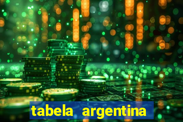 tabela argentina torneo betano